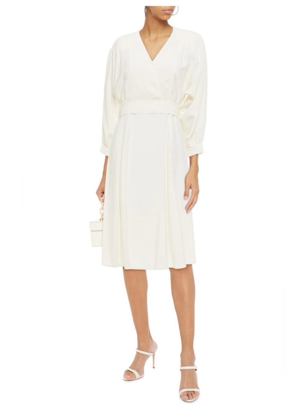 BA&SH Cauka Belted Broadcloth Dress (2)